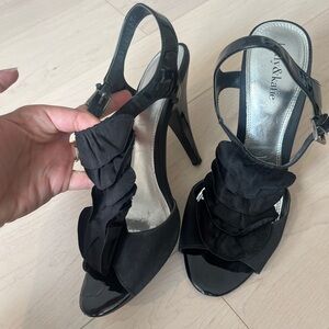 Elegant Black Strappy Heels by Kelly & Katie